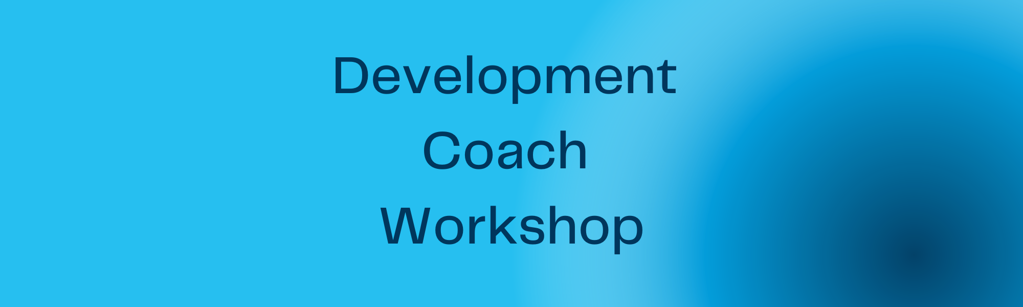 Development Coach Workshop